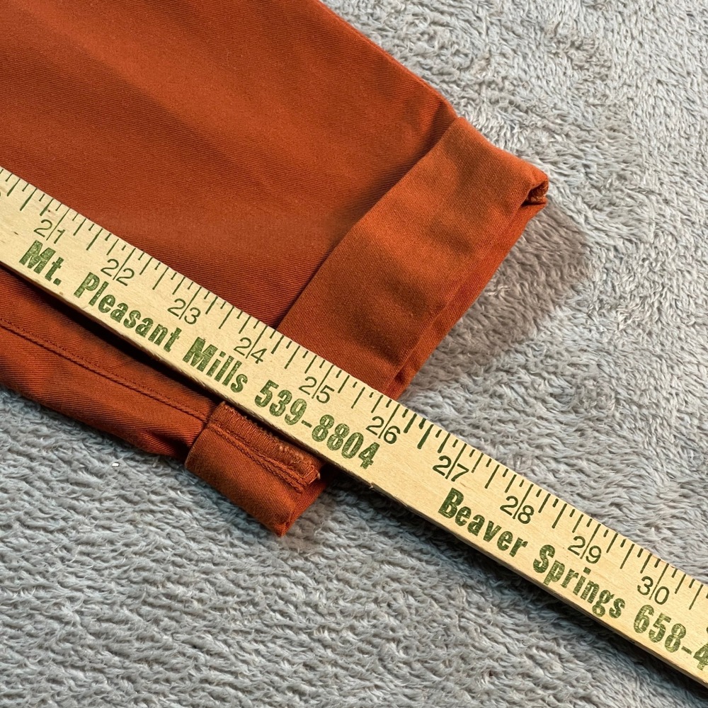 Banana Republic High Rise Cropped‎ Pants with Belt Orange Size 8 Women's Terra - Picture 8 of 16